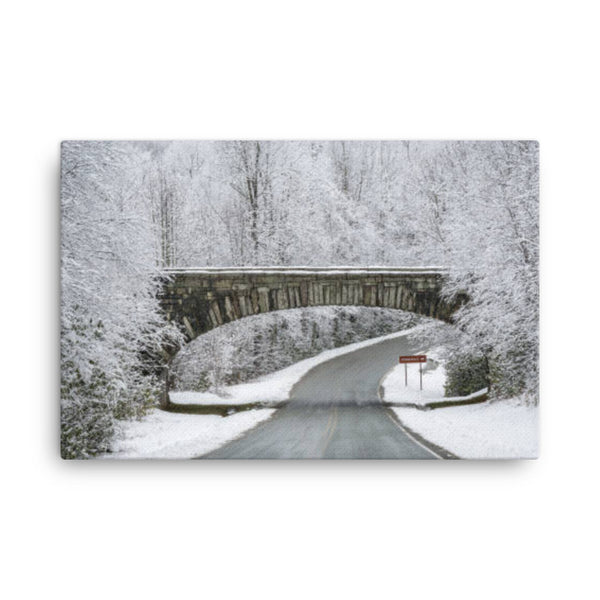 Snow on the Parkway Canvas Print