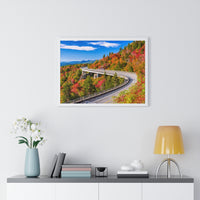 Linn Cove Viaduct in Fall Wood-Framed Poster Print