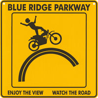 Blue Ridge Parkway Motorcycle Safety Road Sign