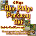 Motorcycle Ride Maps: The Blue Ridge Parkway Series (6 Map Pack)