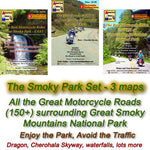 Motorcycle Ride Maps: The Great Smoky Mountains Map Series (3 Map Pack)