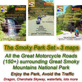Motorcycle Ride Maps: The Great Smoky Mountains Map Series (3 Map Pack)
