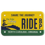 Blue Ridge Parkway "RIDE" License Plate