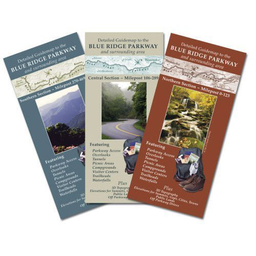 Detailed Guidemap to the Blue Ridge Parkway: Gift Set – Virtual Blue ...